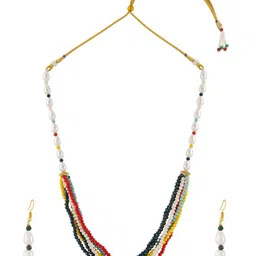 TEEJH Gold-Plated Chakra Beaded Jewellery Set image 4