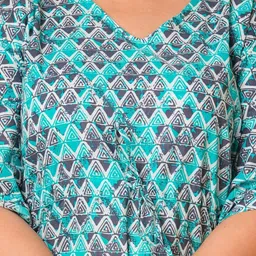 YASH GALLERY Women Geometric Printed Night suit image 2