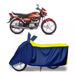 Auto Pearl Bike Cover for Hero HF (Yellow & Blue)-picture-18