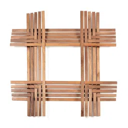 IAAH Cascade Wall Art 20 Walnut Finish Strips Traditional Indian Wooden Wall Hanging-picture-35