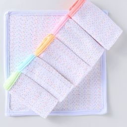Simply Terry Knit Hand & Face Towels with Doted PrintsL 25 x B 25 cm Pack of 6 - Multicolor-picture-11