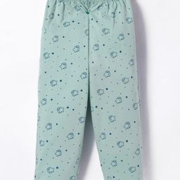 Tango Single Jersey Knit Full Length Lounge Pant with Star Print - Mint-picture-10