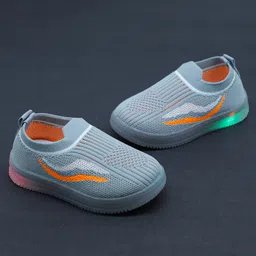 NEW STEPS Wave Designed LED Slip On Shoes - Grey-picture-25