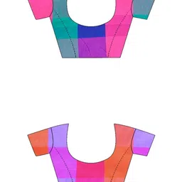 SHAIBO SAREE Checked Silk Cotton Handloom Uppada Saree image 2