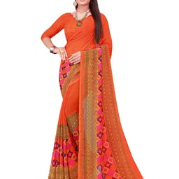 Moda Rapido Pack Of 2 Printed Pure Georgette Saree image 2