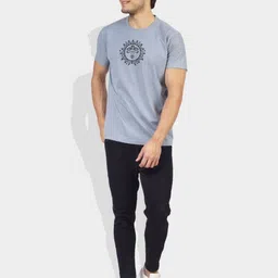 Greylongg Men Graphic Printed Round Neck Cotton T-shirt image 4