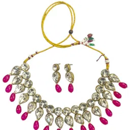 Saree Swarg Brass Plated & Stone Studded Jewellery set-picture-12