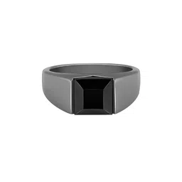 GIVA Men 925 Sterling Silver Stone-Studded Finger Ring image 2