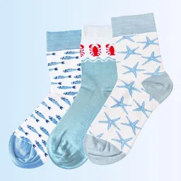 Soxytoes Pack Of 3 Printed Breathable Calf-Length Socks-picture-28