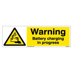 SUNSIGNS Warning Battery Charging In Progress Signages Size 300x100 mm HP Print + Vinyl + Sun Board, SN0116-picture-37