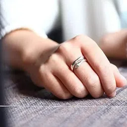 J.S ENTERPRISES Unisex Silver-Toned Stainless Steel Finger Ring-picture-18