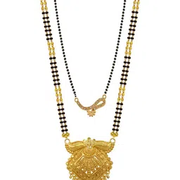 Bhanu diam Gold-Plated Brass Mangalsutra-picture-20
