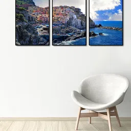 999Store Set of 3  Multicoloured Sea View Wall Art-image-96