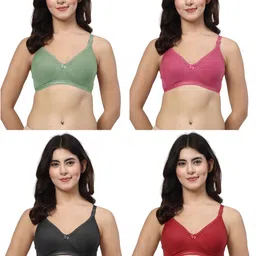 LILY Ithsird Pack Of 4 Cut and Sew Full Coverage T-shirt Bra image 3