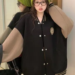 StyleCast Women Colourblocked Open Front Jacket with Embroidered-picture-15