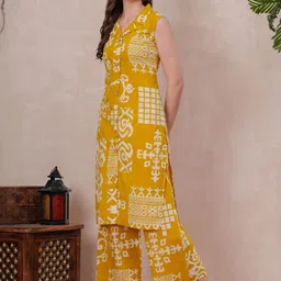 OH MI DIOS Ethnic Motifs Printed Pure Cotton Kurta with Palazzos image 2