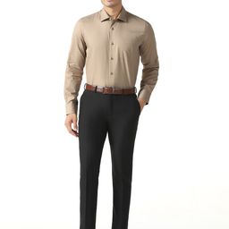 Blackberrys India Slim Fit Textured Spread Collar Pure Cotton Formal Shirt-picture-8