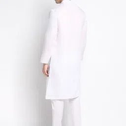 PulseIQ Men Ethnic Motifs Printed Mandarin Collar Kurta with Pyjamas image 3