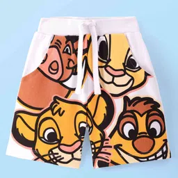 Babyhug Disney Terry Knit  Shorts With Lion King Print - White-picture-19
