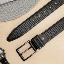 Roadster Men Textured Leather Belt-image-21