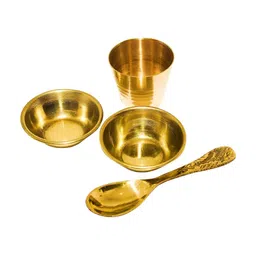 DARIDRA BHANJAN Yellow Traditional PoojaThaliSet image 4