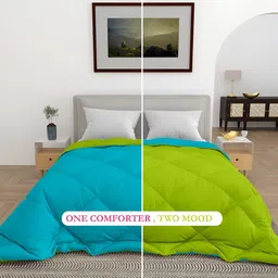 tundwal's Green & Blue Geometric Heavy Winter Double Bed Comforter image 2