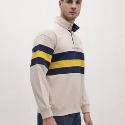 The Roadster Life Co. Mock Collar Colorblocked Sweatshirt image 3