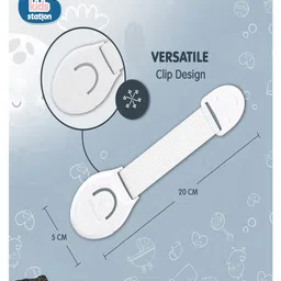 Kids Station Made in India Furniture Safety Locks for Kids, Child Safety Locks for Drawer, Cabinet, Cupboard, Baby Proofing Product, Strong Adhesive Safety Lock (Black, Pack of 2) image 5