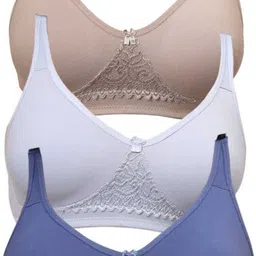 sutjena Pack of 3 Women Full Coverage Non Padded Bra image 1