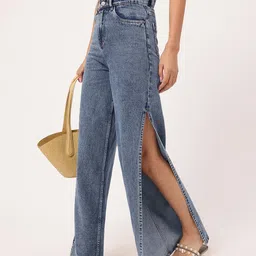 DressBerry Women Sizzle Edge Side-Slit Pure Cotton Jeans-picture-21