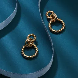 Accessorize Gold-Toned Contemporary Drop Earrings image 1