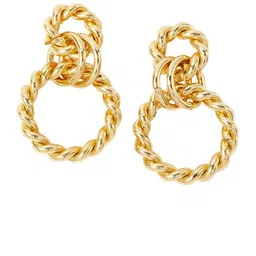 Accessorize Gold-Toned Contemporary Drop Earrings image 2