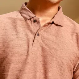 Campus Sutra Self Design Polo Collar Regular Fit T-shirt image 4