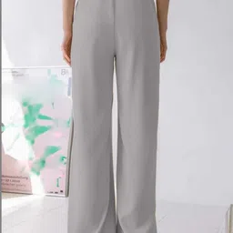 BAESD Women Relaxed Straight Leg High-Rise Non Iron Trousers image 3