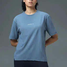 Technosport Women Typography Antimicrobial Boxy T-shirt-image-75