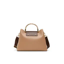 Aldo SLOANA Womens Brown Satchel Bag With Detachable Strap-image-77