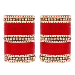 leshya Set Of 2 Stone-Studded Kada Bridal Bangles image 3