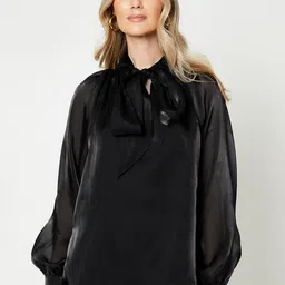 DOROTHY PERKINS Organza Tie-Up Neck Top-picture-35