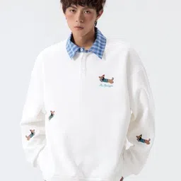 HERE&NOW Men Shirt Collar Long Sleeves Sweatshirt-picture-41