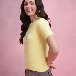 DressBerry Sequined Fuzzy Pullover image 5