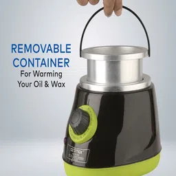 OZOMAX The Ultimate All In One Pro Oil & Wax Warmer - 450 g- Black image 3