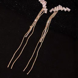 DressBerry Gold-Plated Alloy Cubic Zirconia Contemporary Earrings-picture-40