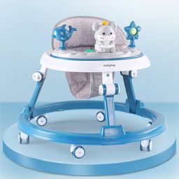 babyhug Multifunctional 360 Degree Baby Walker with 2 Level Height Adjustment & Musical Play Tray Cum Feeding Tray -Blue-picture-23