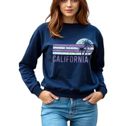 SALUJA FABRICS Women Printed Round Neck Sweatshirt-picture-13