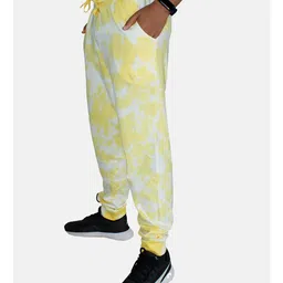 Kiddopanti Cloud Effect Tie And Dye Styled Unisex Track Pant - Yellow image 4