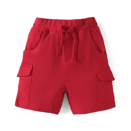 Babyhug Disney Single Jersey Knit Half Sleeves Dino Print T-Shirt & Shorts Set - Red & Blue image 3