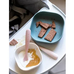 Beaba Set of 2 1st Stage Silicone Spoons Cotton Candy/Marshmallow image 4