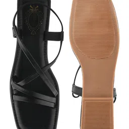 Shoetopia Solid With Slingback Sandals - Black image 5