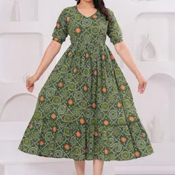 BAESD Women Print Puff Sleeve Maternity Dress-picture-17