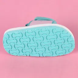 Babyoye Sea Life Printed Flip Flops with Back Strap - White image 5